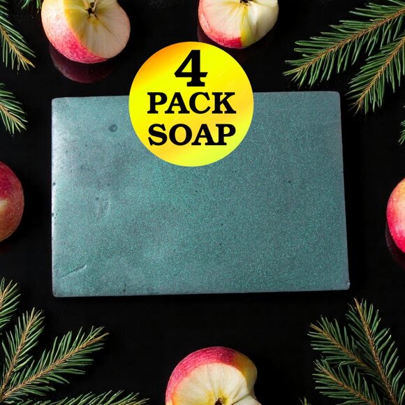 NEW Men's Spruce & Apple scented soap. Pack of 4 soap bars. - Picture 1 of 6
